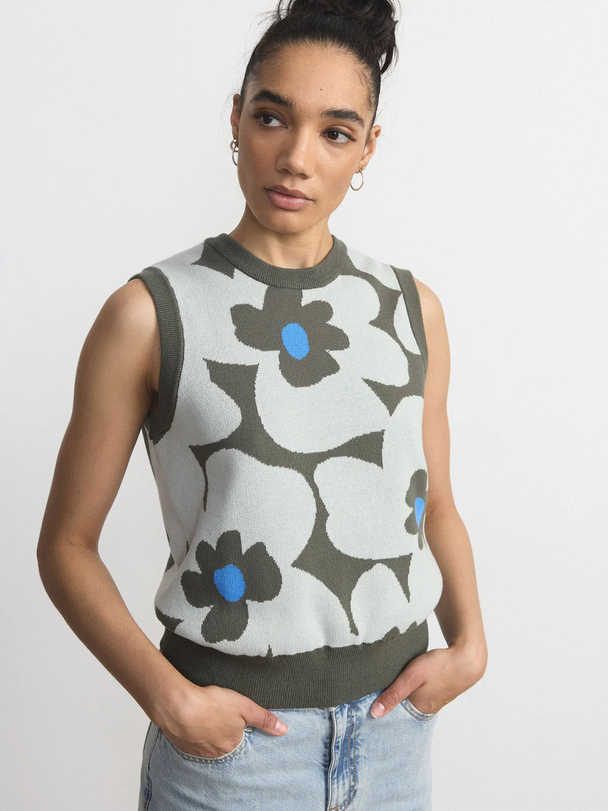 Floral Sweater Vest