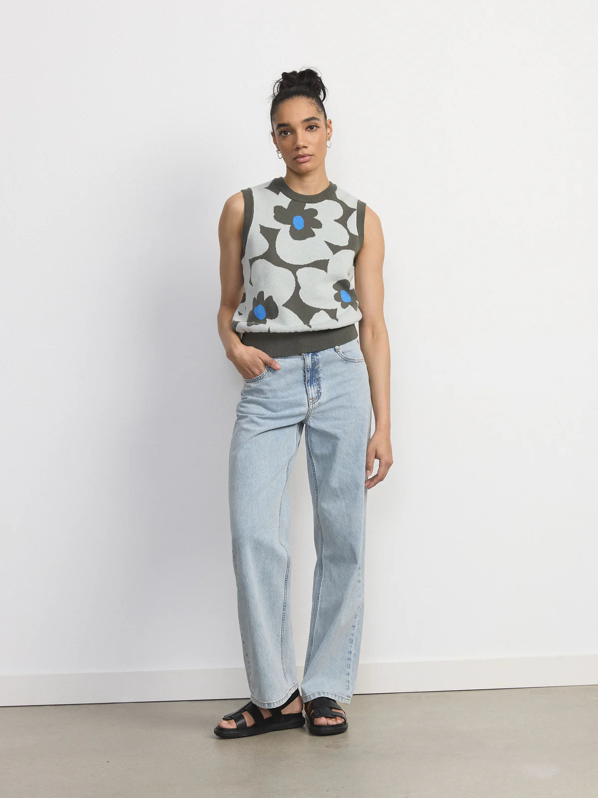 Floral Sweater Vest