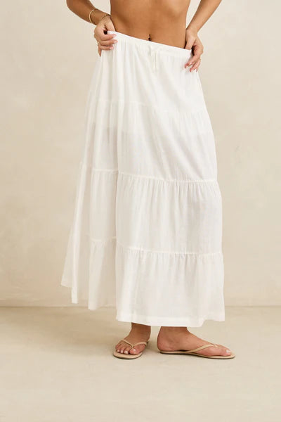 Classic Tiered Maxi Skirt