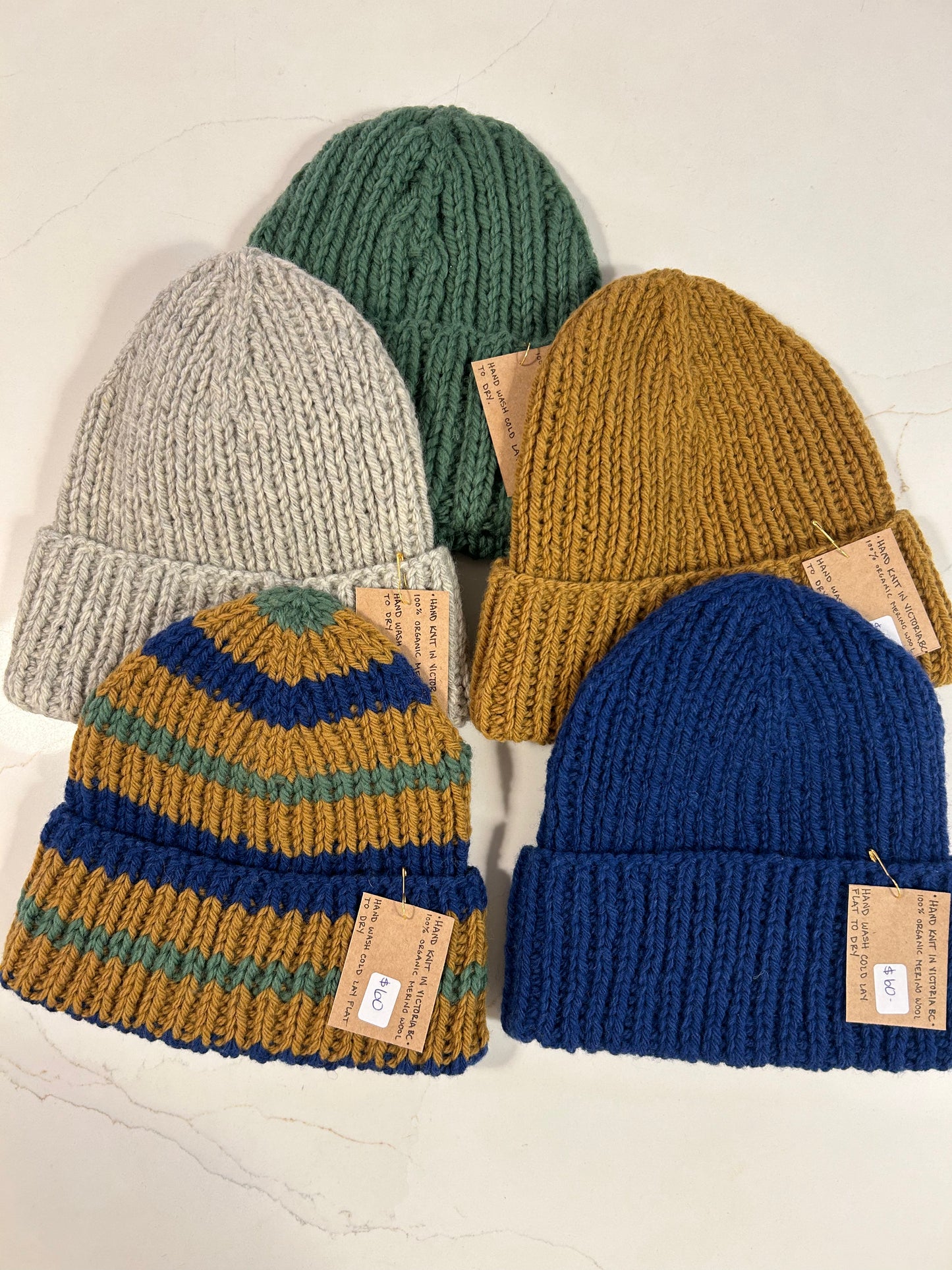 Hand knit Merino Toque