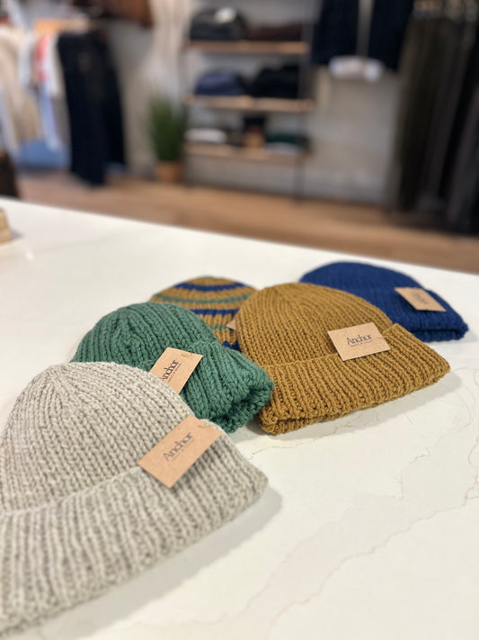 Hand knit Merino Toque