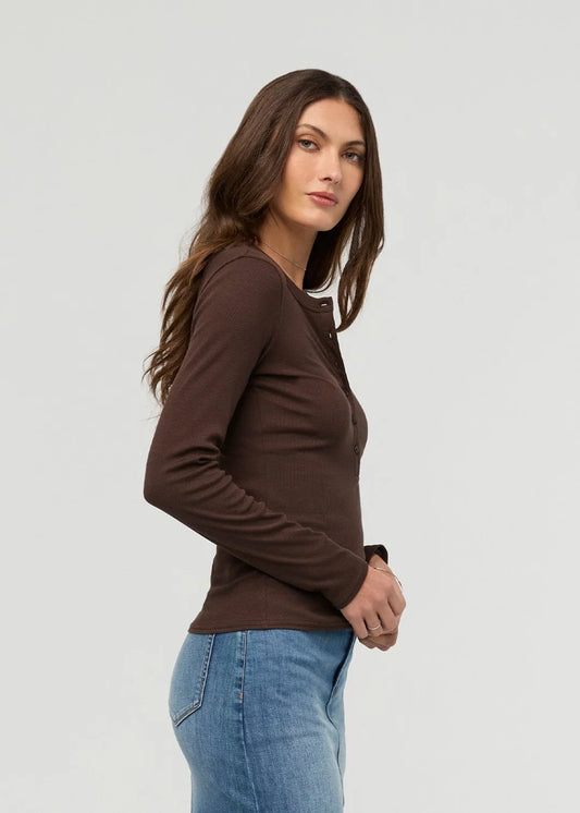 Pima Ribbed Henley