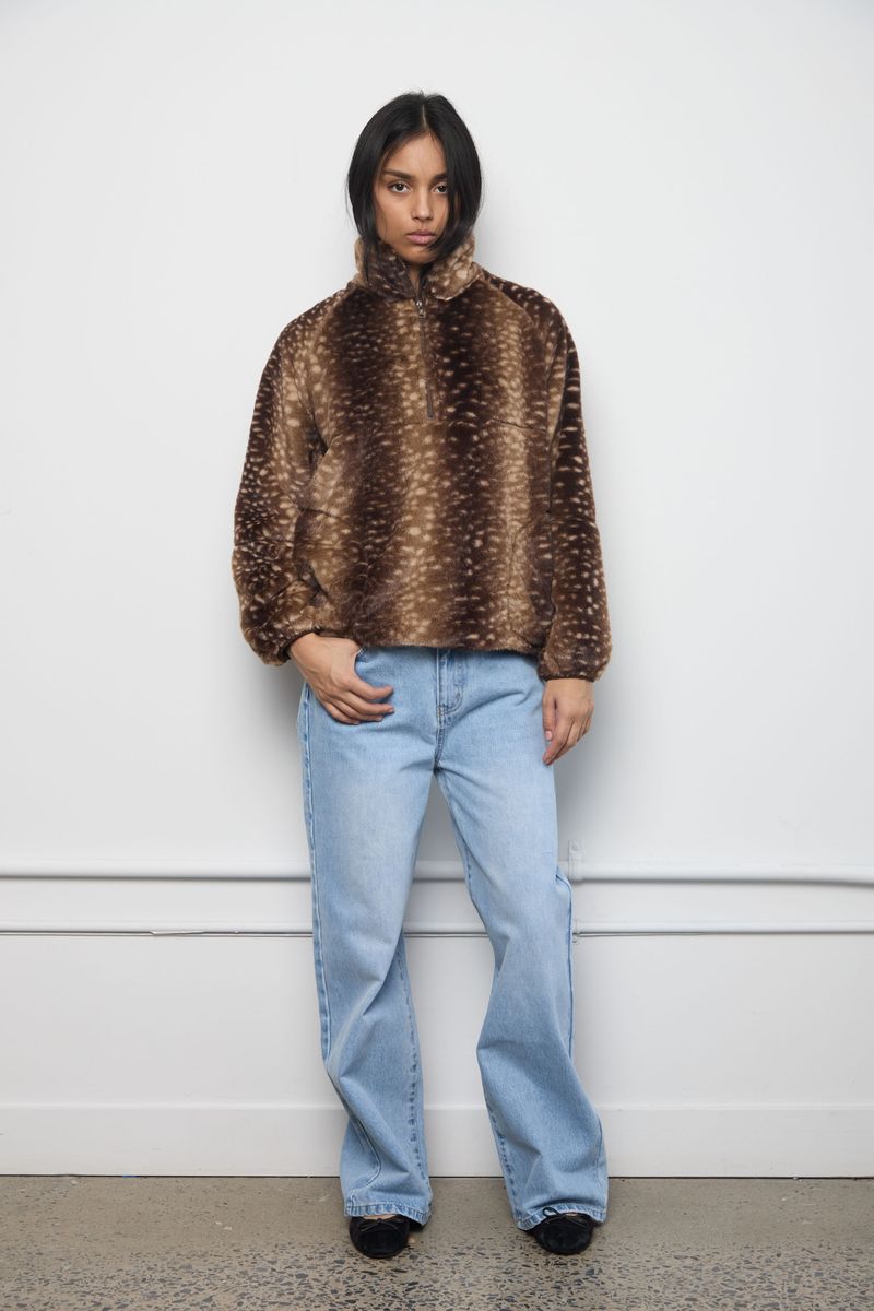 Tachette Faux-Fur Zipup