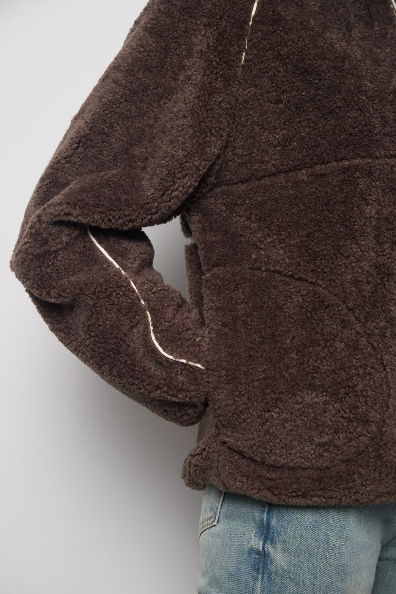 Leatherline Sherpa Half-zip
