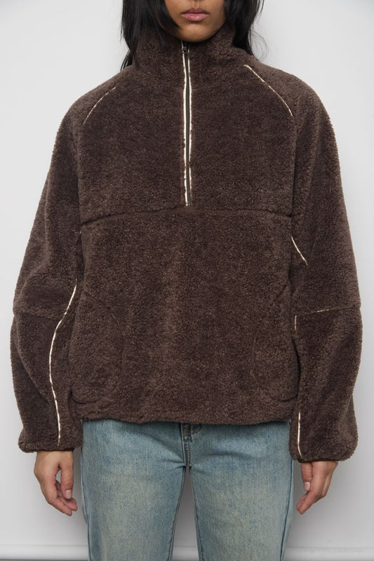 Leatherline Sherpa Half-zip