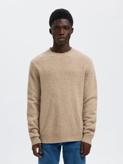 Wool Blend Crew Neck Sweater