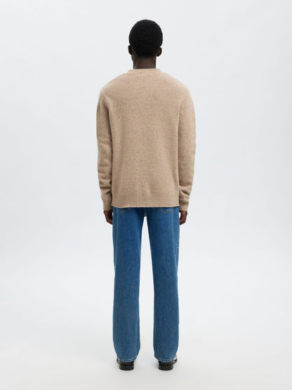 Wool Blend Crew Neck Sweater