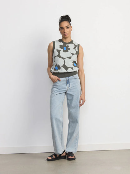 Floral Sweater Vest