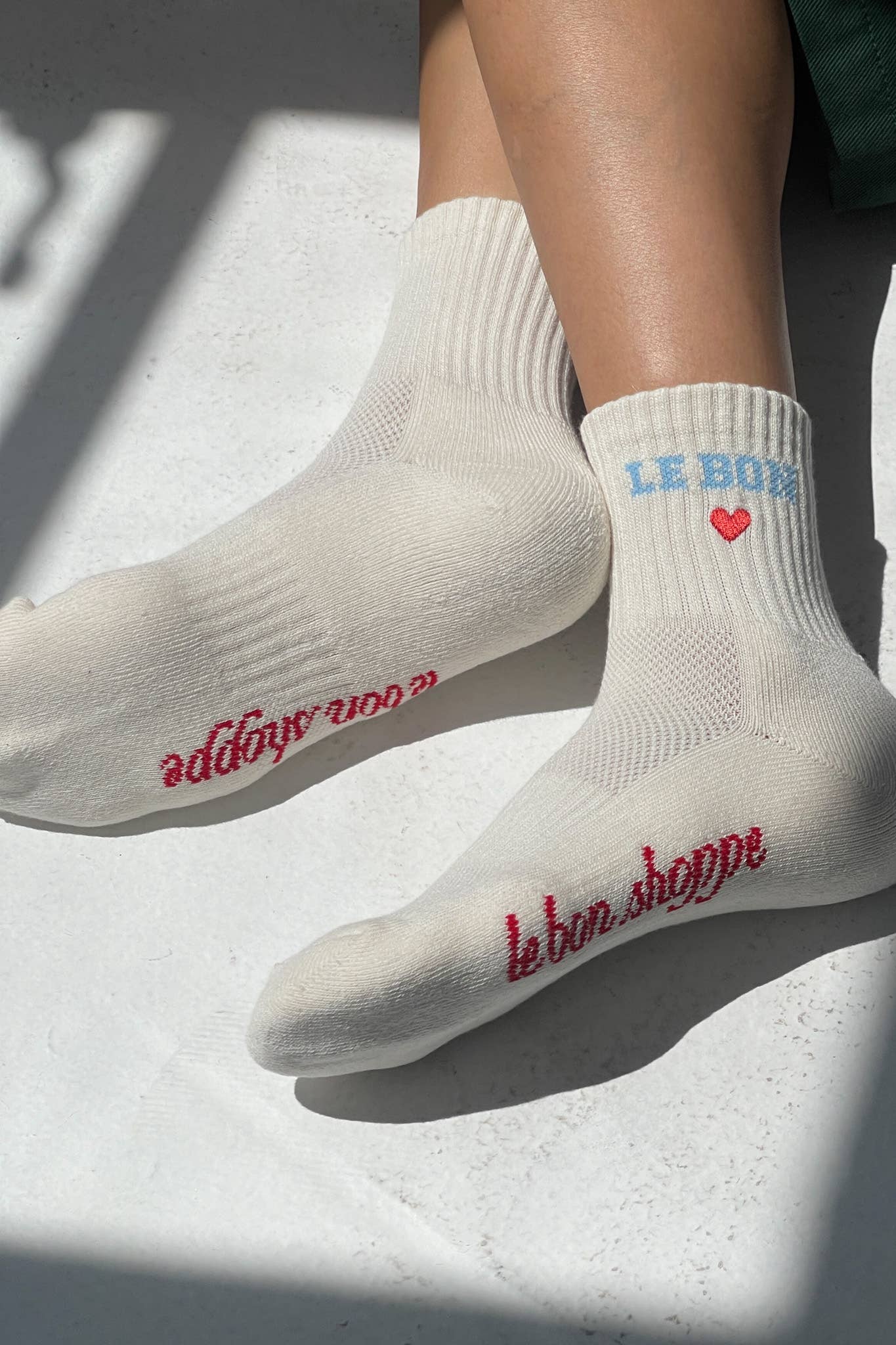 Embroidered Crew Socks
