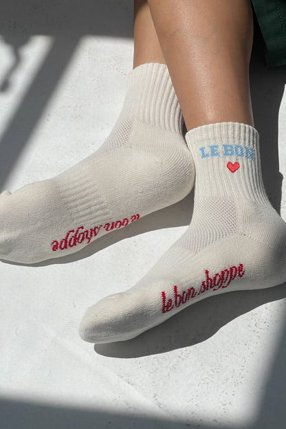 Embroidered Crew Socks