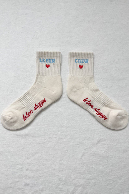 Embroidered Crew Socks