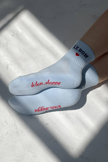 Embroidered Crew Socks