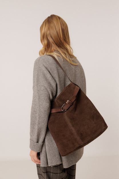 Chocolate Suede Bag