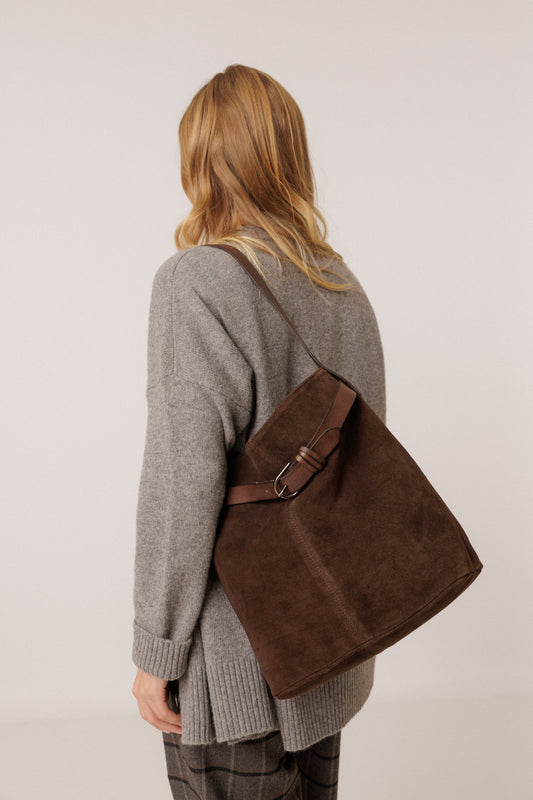 Chocolate Suede Bag