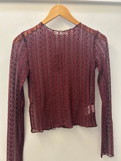 Bordeaux Lace Top