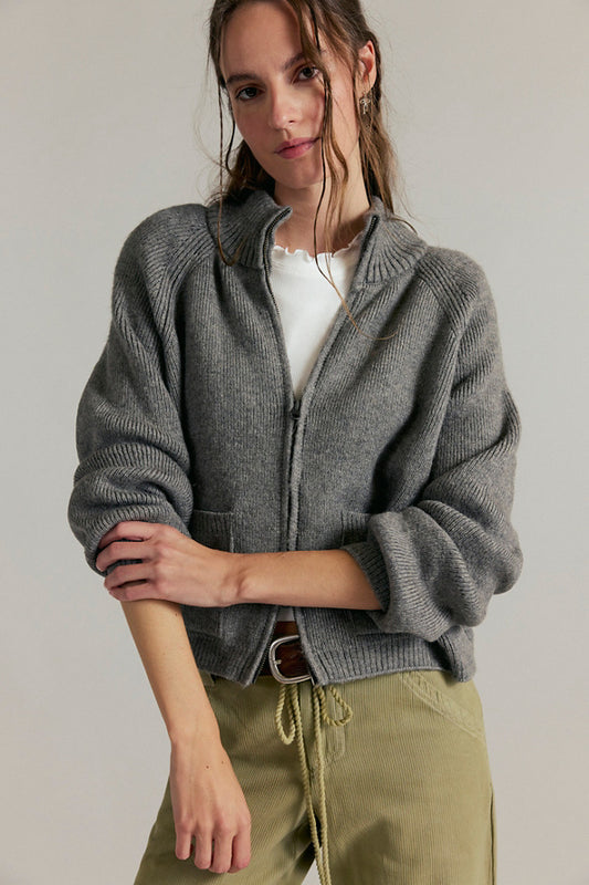 On It Zip Cardigan