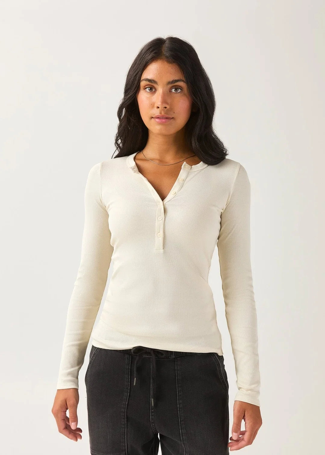 Pima Ribbed Henley