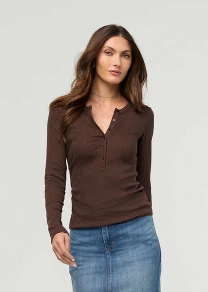 Pima Ribbed Henley