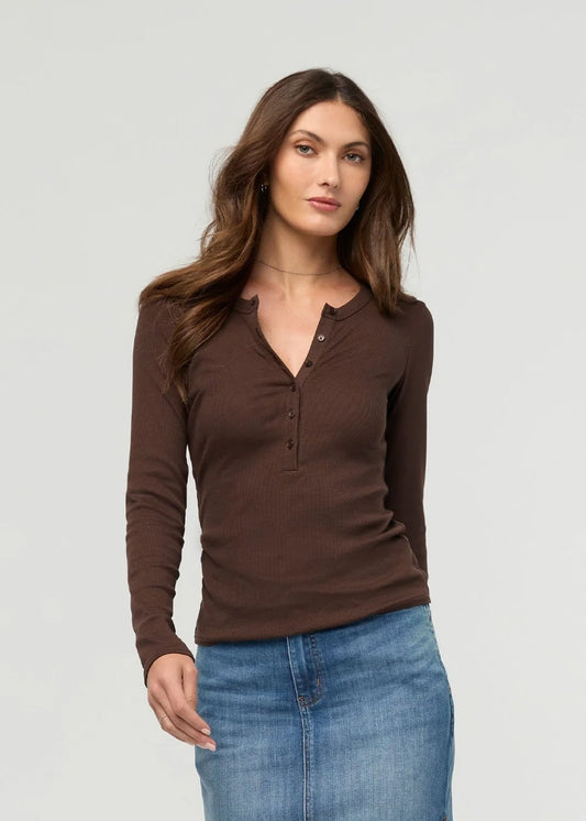 Pima Ribbed Henley