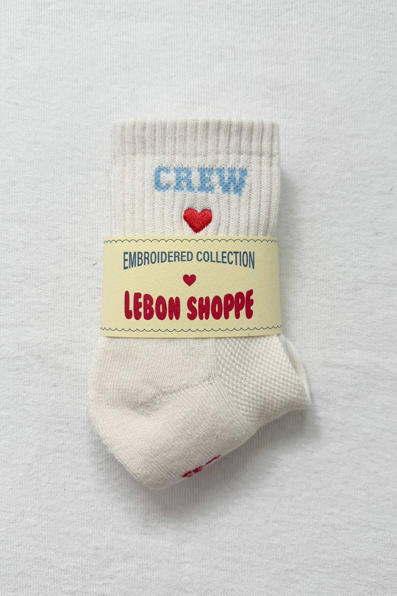 Embroidered Crew Socks