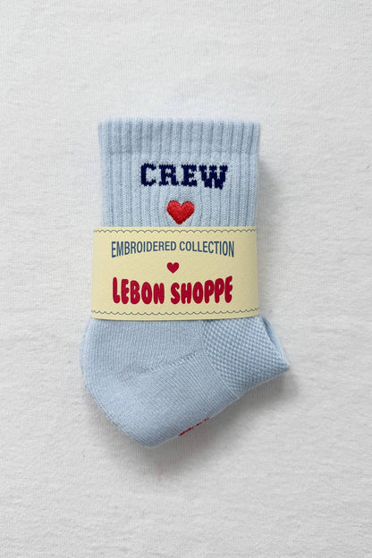Embroidered Crew Socks