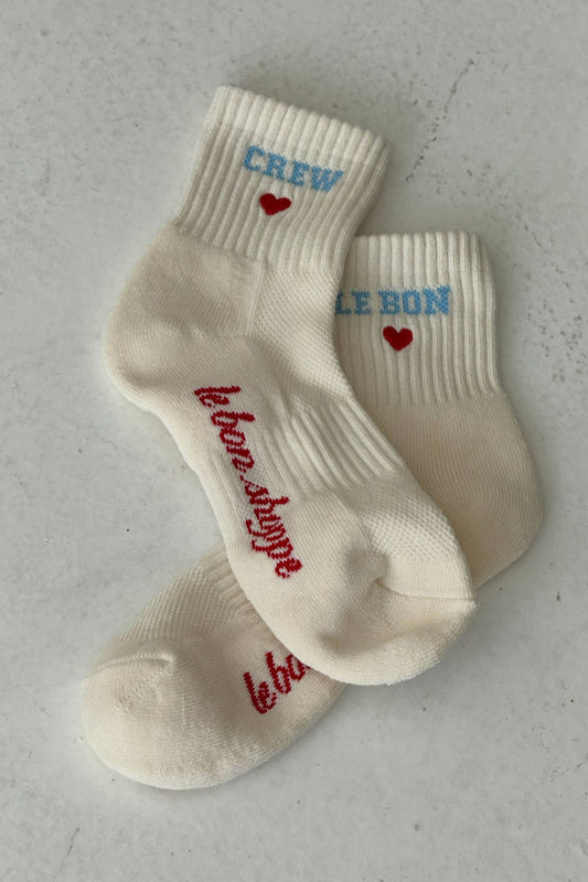 Embroidered Crew Socks