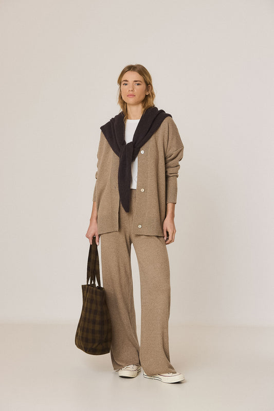 Wide Leg Cashmere Pant